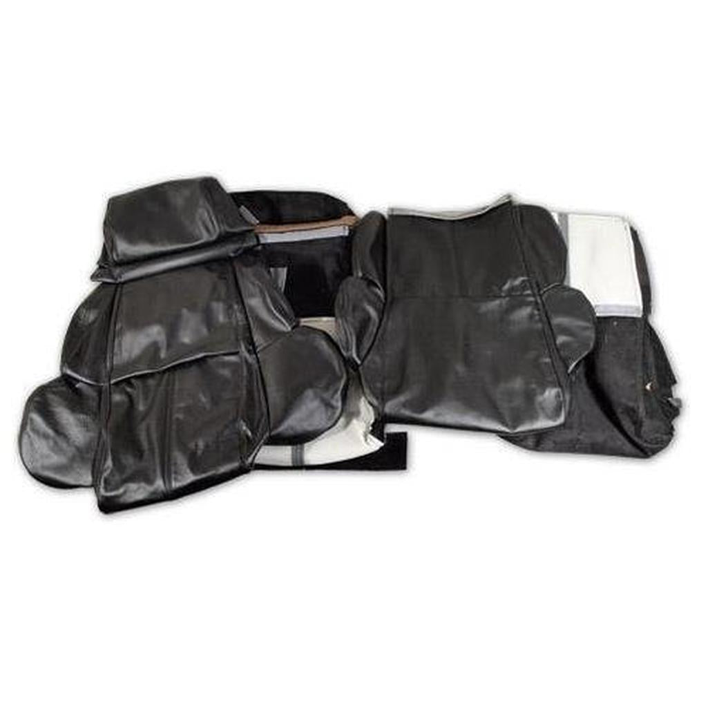 Corvette Driver Leather Seat Covers. Black Standard: 1989-1992