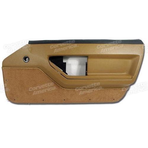 Corvette Door Panel. Saddle Deluxe Coupe RH: 1988-1989