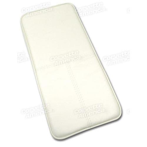Corvette Center Armrest. White Leather: 1992-1993