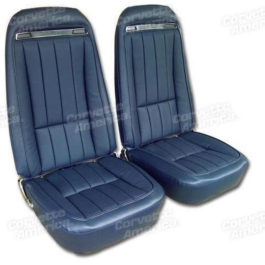 1975 Corvette C3 Vinyl Seat Covers - Dark Blue