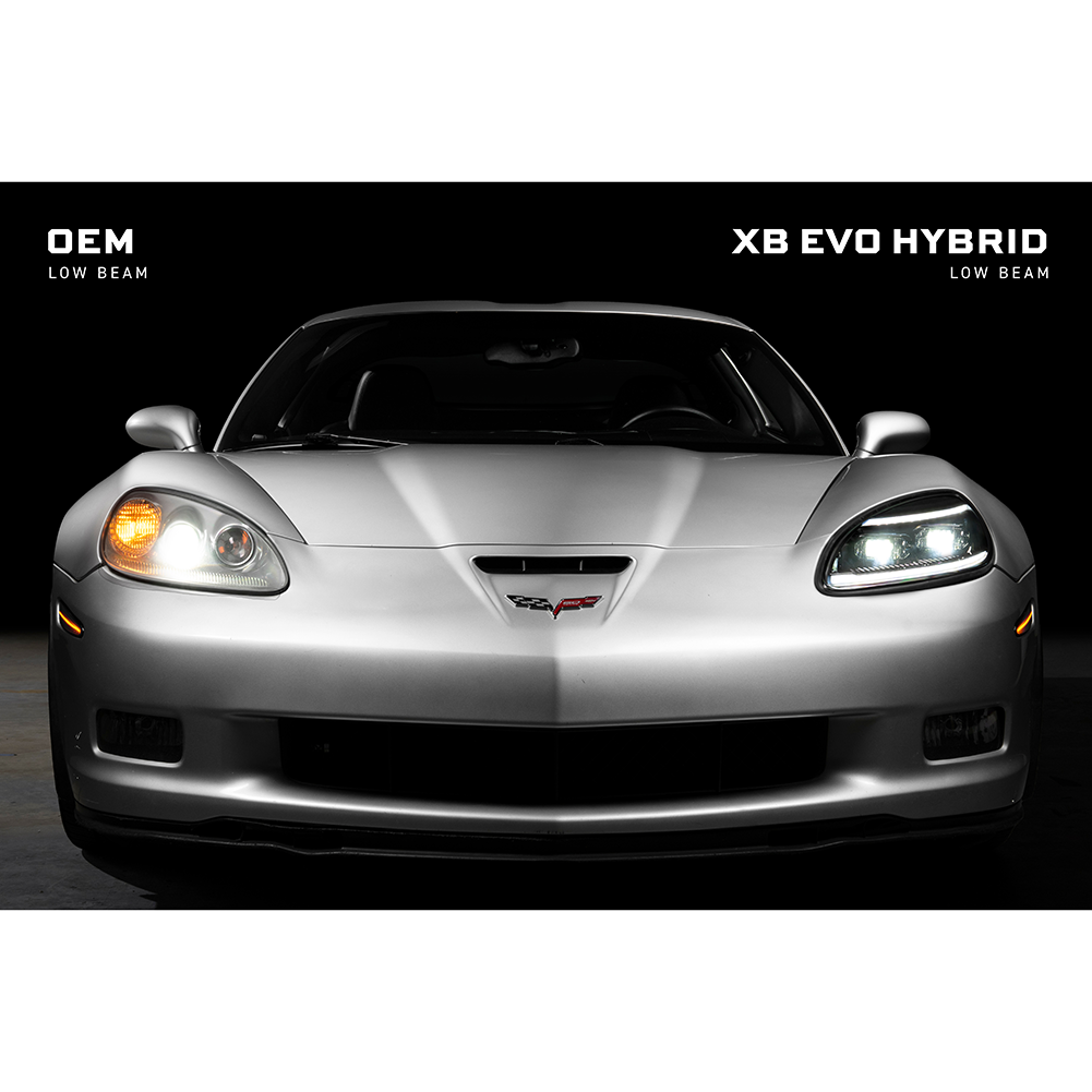 Corvette Headlight - Morimoto XB Evo Hybrid Led Headlights : 2005 - 2013 C6,  Z06, Grand Sport & ZR1