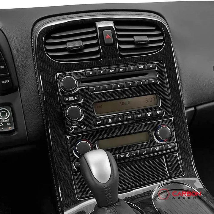 Real Carbon Fiber Radio & Navigation Control Panel Overlay | C6 2005-2013 Corvette