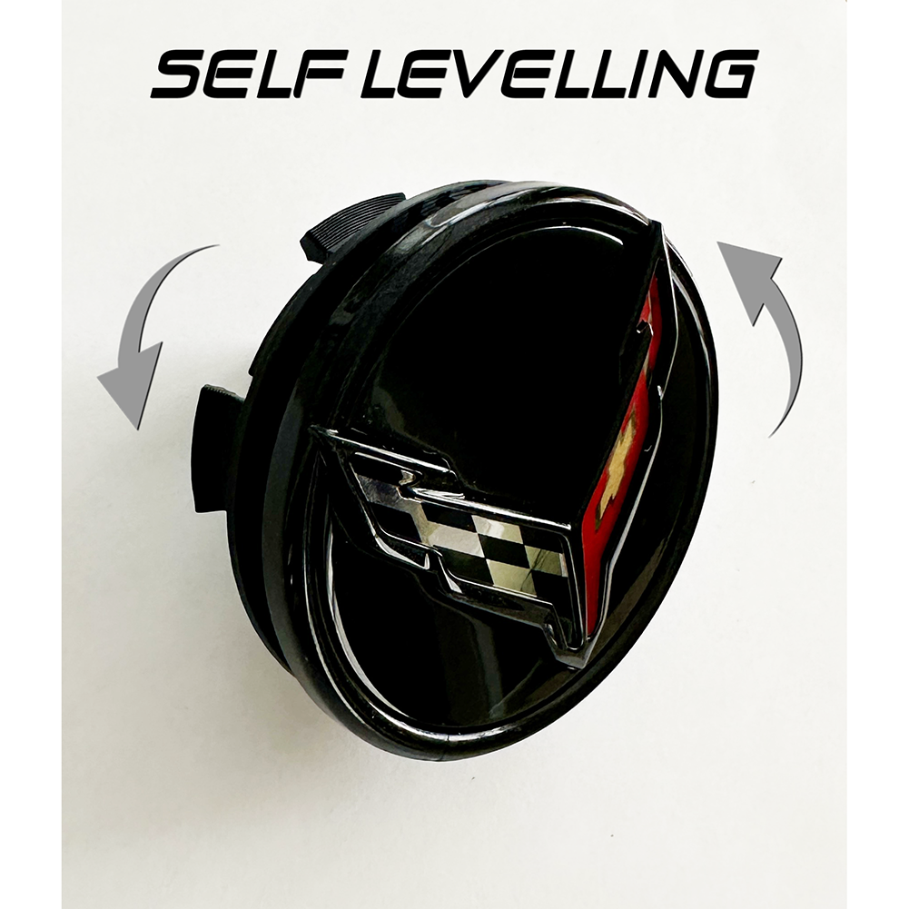 C8 Corvette DynamicCaps - Show Edition Floating Center Caps - Set of 4--2020-2025
