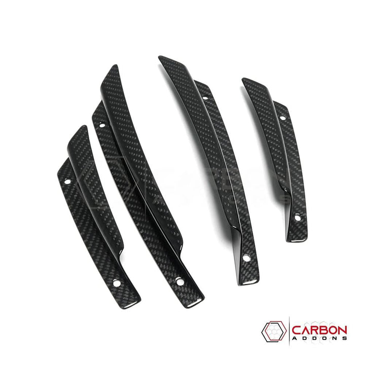 C8 Corvette Front Bumper Carbon Fiber Canards - 4pcs