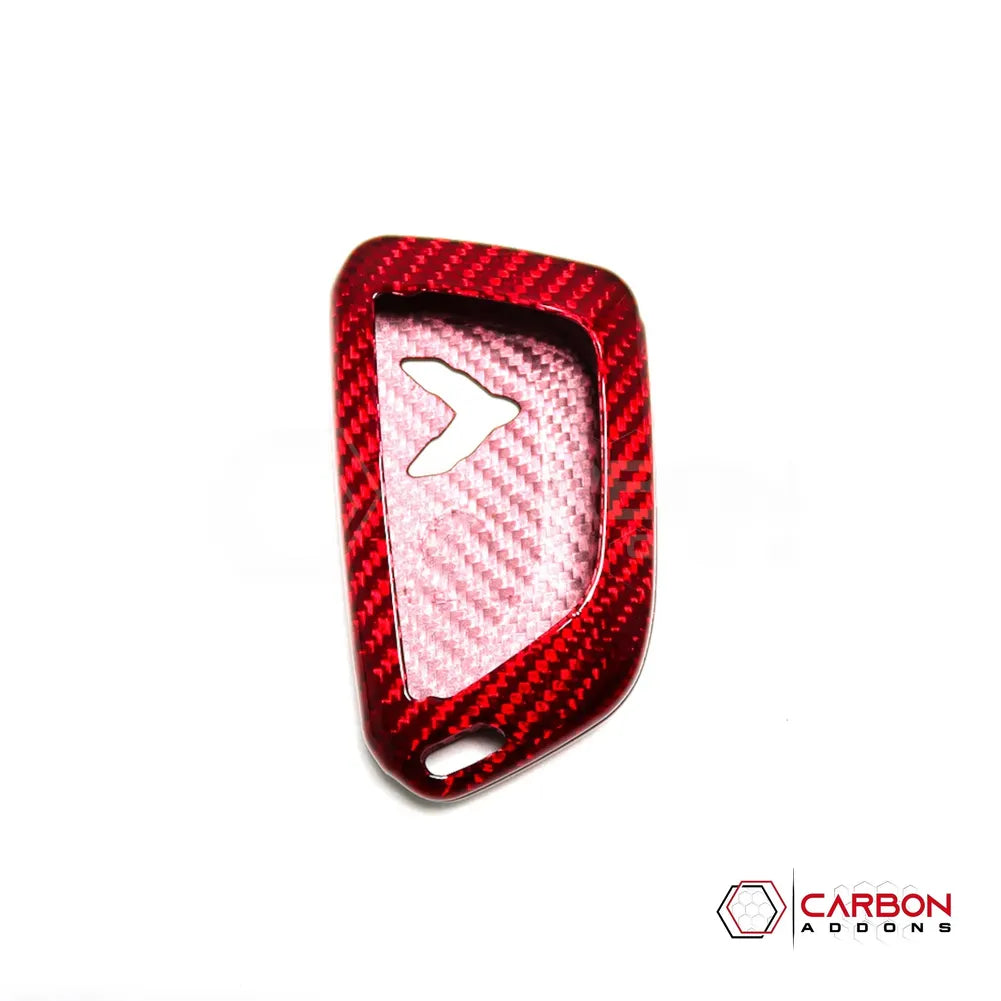 C8 CORVETTE CARBON FIBER KEY COVER - BLACK, RED, BLUE OR FORGE CARBON