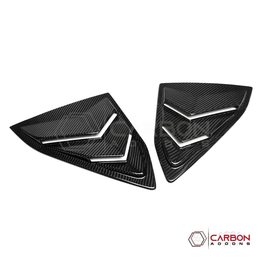 C8 Corvette Coupe Carbon Fiber C Pillar Quarter Window Louvers