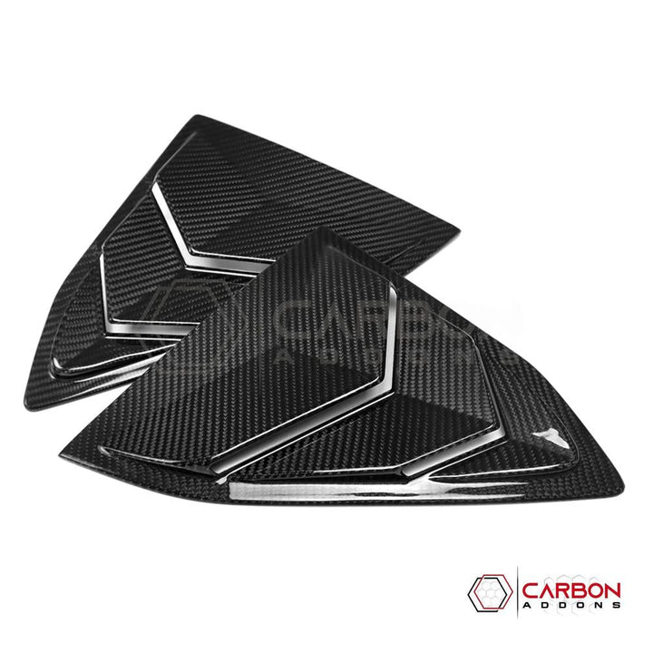 C8 Corvette Coupe Carbon Fiber C Pillar Quarter Window Louvers
