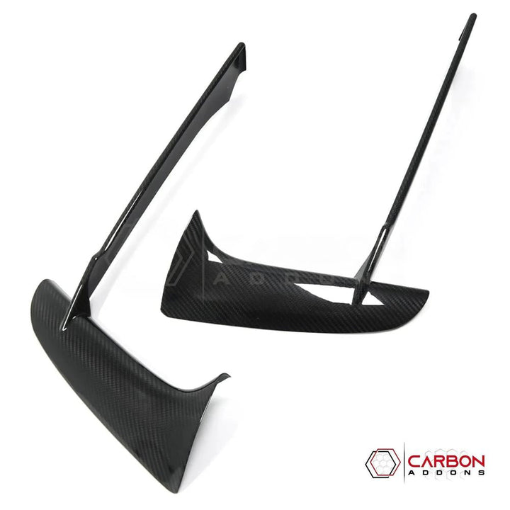 C8 Corvette Stingray Carbon Fiber Front Bumper Grille Bezel Covers