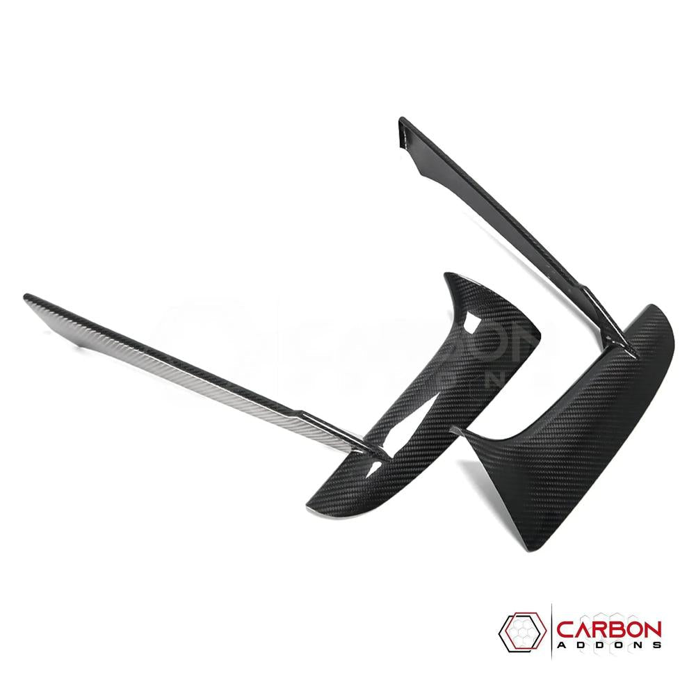 C8 Corvette Stingray Carbon Fiber Front Bumper Grille Bezel Covers