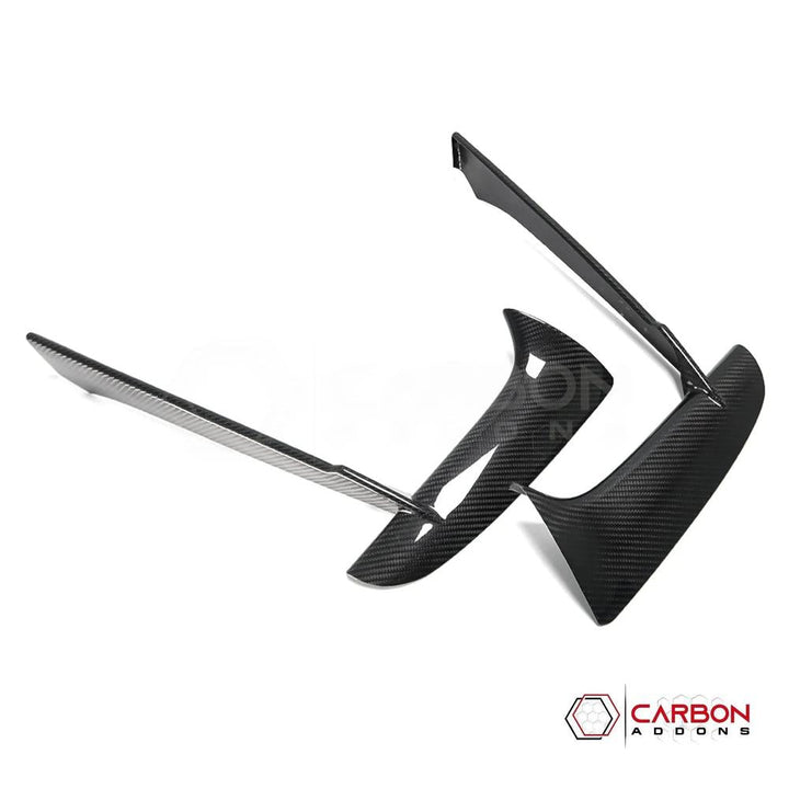 C8 Corvette Stingray Carbon Fiber Front Bumper Grille Bezel Covers