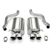 2005-2008 C6 Corvette Exhaust System - Corsa Sport With 4.5" Quad Round Tips,[Polished Tips,Exhaust System