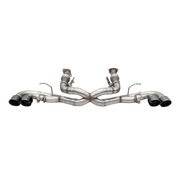 C8 Corvette Exhaust System - Corsa Xtreme Sound Level 3.0" Cat-back Quad 4.5",[Black Tips,Exhaust Tips