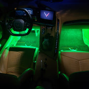 C8 Corvette Footwell LED Lighting Kit,[Green,Interior Lights