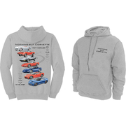 Corvette Sweatshirt "Nothing but Corvette" Hoodie - Grey : 1953-2019 C1, C2, C3, C4, C5, C6, C7,Sweatshirts