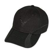 C8 Corvette Embroidered Tonal Ghost Hat : Black,Hats