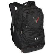 C8 Corvette Under Armour Hustle Backpack : Black,Bags & Luggage