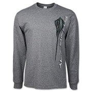 C8 Corvette Stingray Logo Long Sleeve T-Shirt - Gray,T-shirts