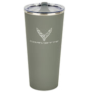 C8 Corvette Cooper Thermal Tumbler : Gray,Glassware & Mugs