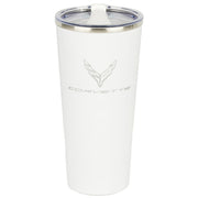 C8 Corvette Cooper Thermal Tumbler : White,Glassware & Mugs