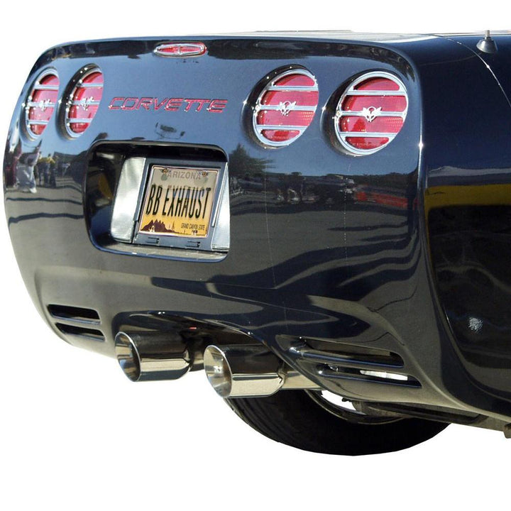 B&B Bullet Axle-Back Corvette Exhaust - Dual Round Tips (97-04 C5/C5 Z06),Exhaust