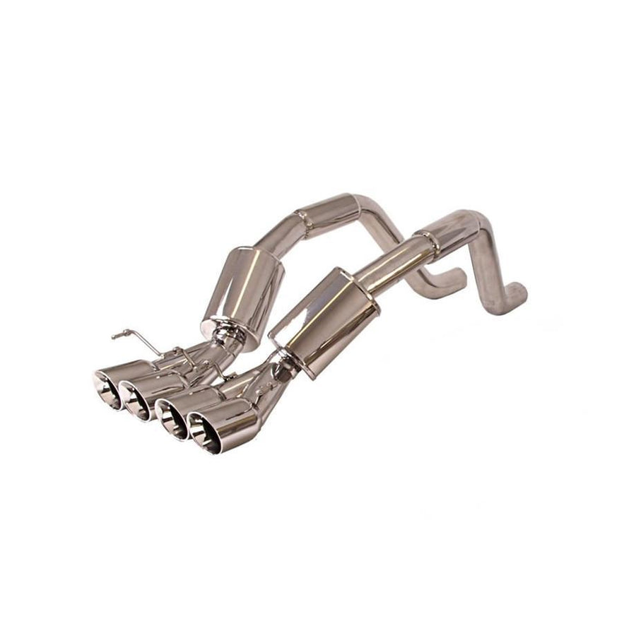 B&B Bullet Axle-Back Corvette Exhaust - Quad 4.0" Round Tips (06-13 C6 Z06 / ZR1),Exhaust