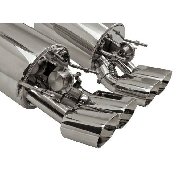 B&B Fusion Axle-Back Corvette Exhaust for NPP Equipped - Quad 4.5" Oval Tips (09-13 C6),Exhaust
