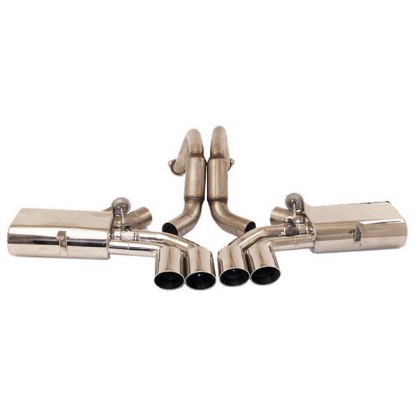 B&B Fusion Bi-Mode Axle-Back Corvette Exhaust - Quad 4.5" Oval Tips (97-04 C5 / C5 Z06),Exhaust