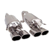 B&B Route 66 Axle-Back Corvette Exhaust - Quad 4.5" Oval Tips (05-08 C6),Exhaust