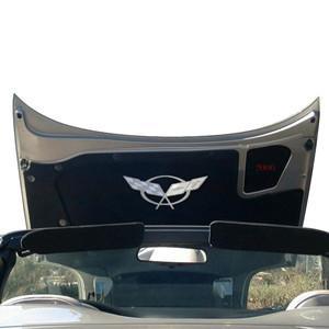 C5 Corvette Crossed Flags Hood Panel Badge,Engine