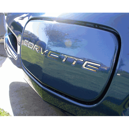 (97-04 C5 / Z06) C5 Corvette Front Bumper Letters Inserts Stainless Steel,Exterior