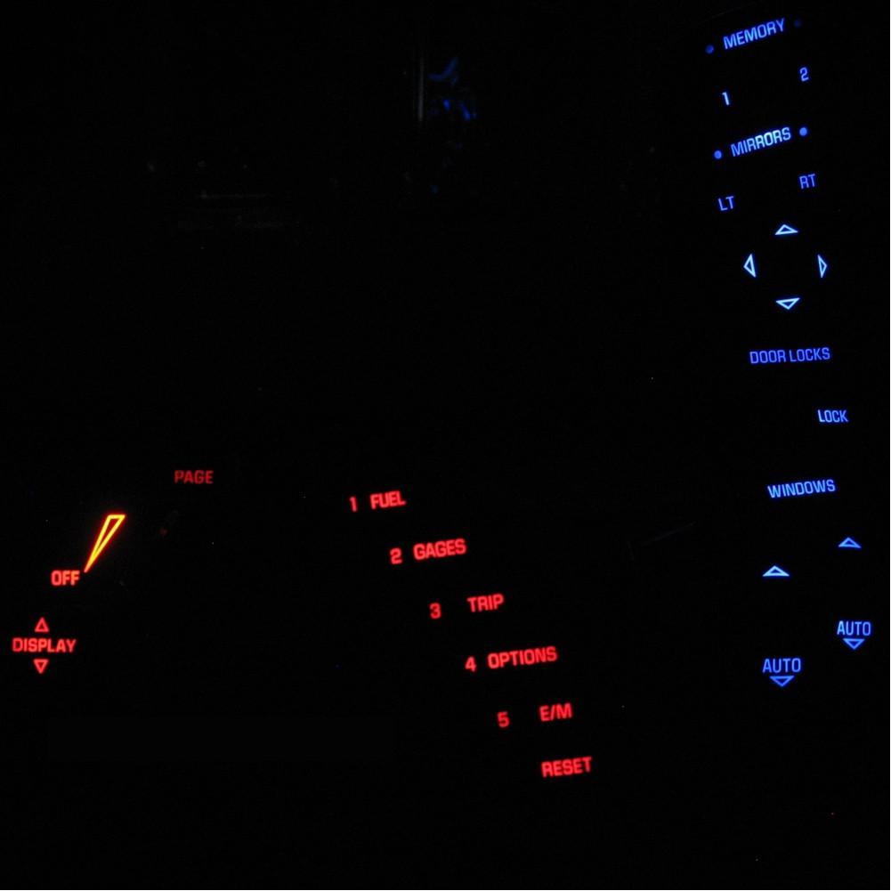 C5 Corvette HUD/DIC/WINDOW SWITCH Interior LED Light Package,Lighting