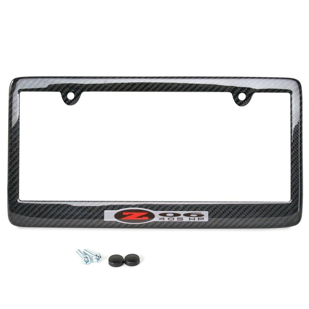 C5 Corvette Z06: 405HP License Plate Frame - Carbon Fiber,Exterior