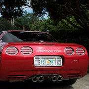 C5 Stainless Steel Slotted Taillight Covers,Exterior