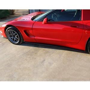 C5 & Z06 Corvette ZR1 Style Side Skirts with Mud Flaps - Carbon Fiber,Exterior