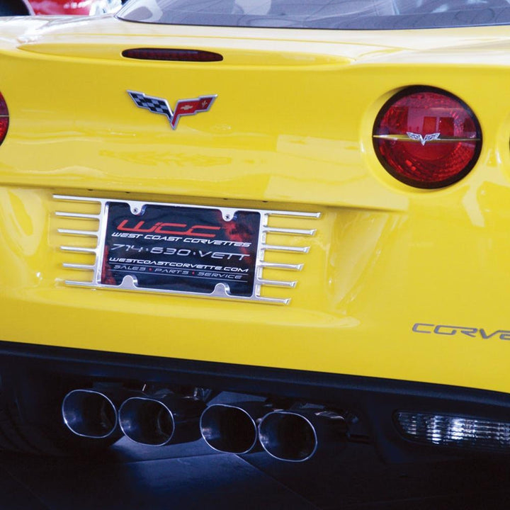C6 2005 - 2013 Corvette Billet Open End License Plate Frame,Exterior