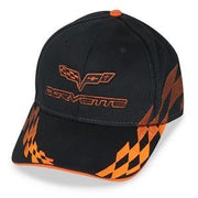 C6 Corvette - Embroidered Bad Vette Hat Orange,Apparel