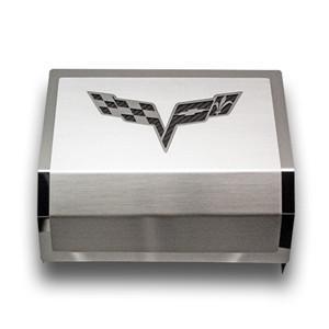 C6 Corvette Stainless Steel Fuse Box Cover,Engine