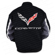 C7 Corvette All Logo Collage Twill Jacket - Black : C1, C2, C3, C4, C5, C6, C7,Apparel