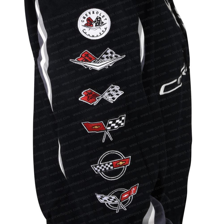 C7 Corvette All Logo Collage Twill Jacket - Black : C1, C2, C3, C4, C5, C6, C7,Apparel