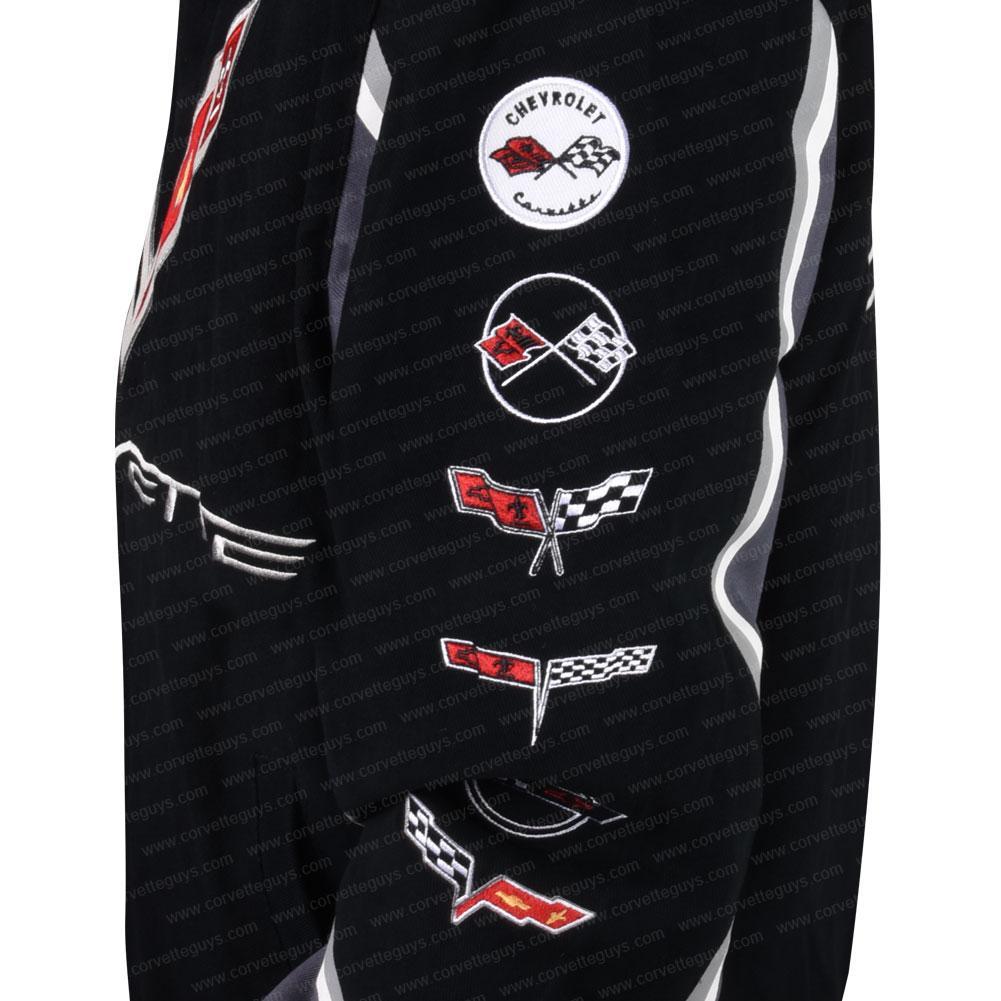 C7 Corvette All Logo Collage Twill Jacket - Black : C1, C2, C3, C4, C5, C6, C7,Apparel