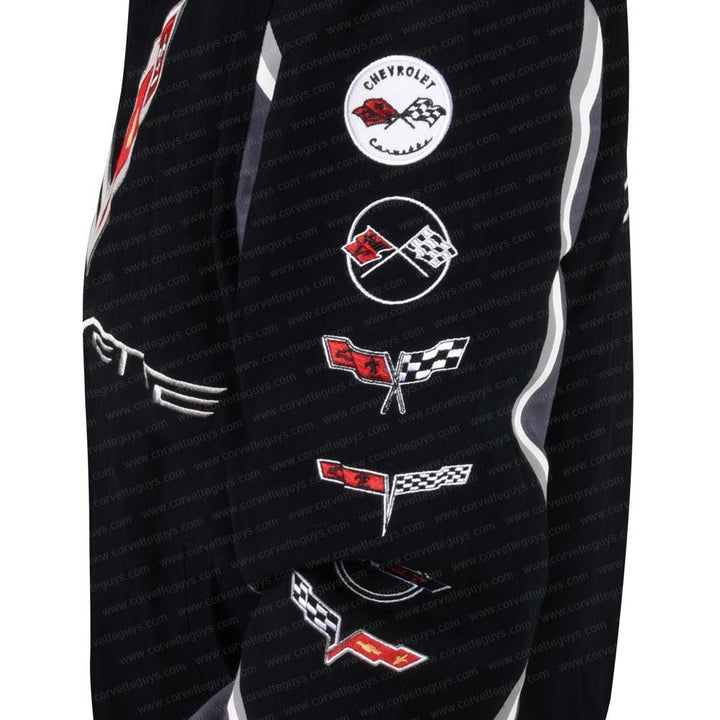 C7 Corvette All Logo Collage Twill Jacket - Black : C1, C2, C3, C4, C5, C6, C7,Apparel