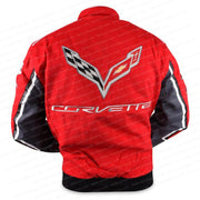 C7 Corvette All Logo Collage Twill Jacket - Red : C1, C2, C3, C4, C5, C6, C7,Apparel