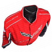 C7 Corvette All Logo Collage Twill Jacket - Red : C1, C2, C3, C4, C5, C6, C7,Apparel