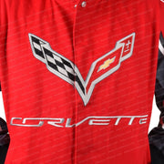 C7 Corvette All Logo Collage Twill Jacket - Red : C1, C2, C3, C4, C5, C6, C7,Apparel