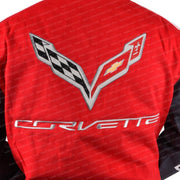 C7 Corvette All Logo Collage Twill Jacket - Red : C1, C2, C3, C4, C5, C6, C7,Apparel