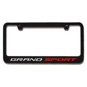 C7 CORVETTE GRAND SPORT BLACK LICENSE PLATE FRAME,License Plate Frames