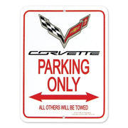 C7 Corvette Parking Only Aluminum Sign - 9" x 12",Home & Office