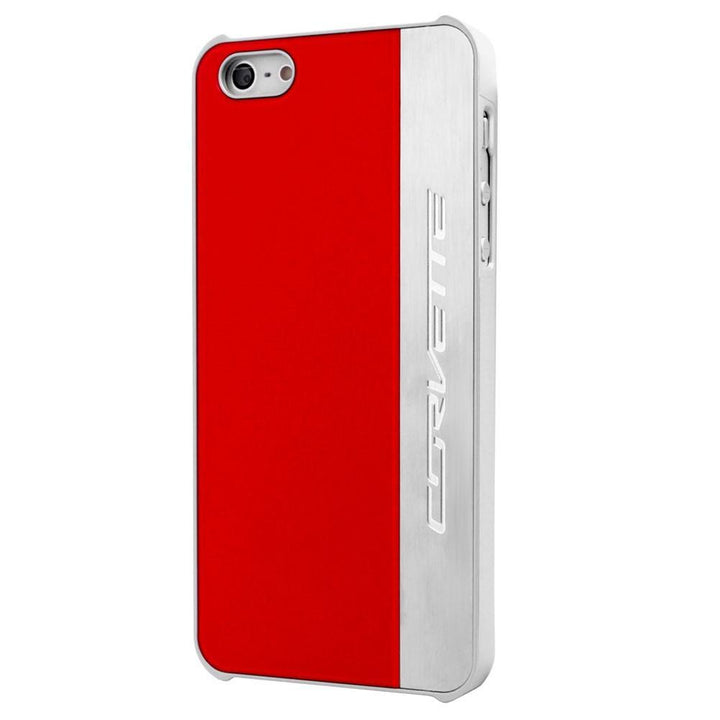 C7 Corvette Script - Hardcase iPhone 5/5S Case : Silver Brushed,0