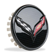 C7 Corvette Stingray - GM Center Cap w/Crossed Flags Logo - Carbon Flash Black,Wheel & Tire Parts