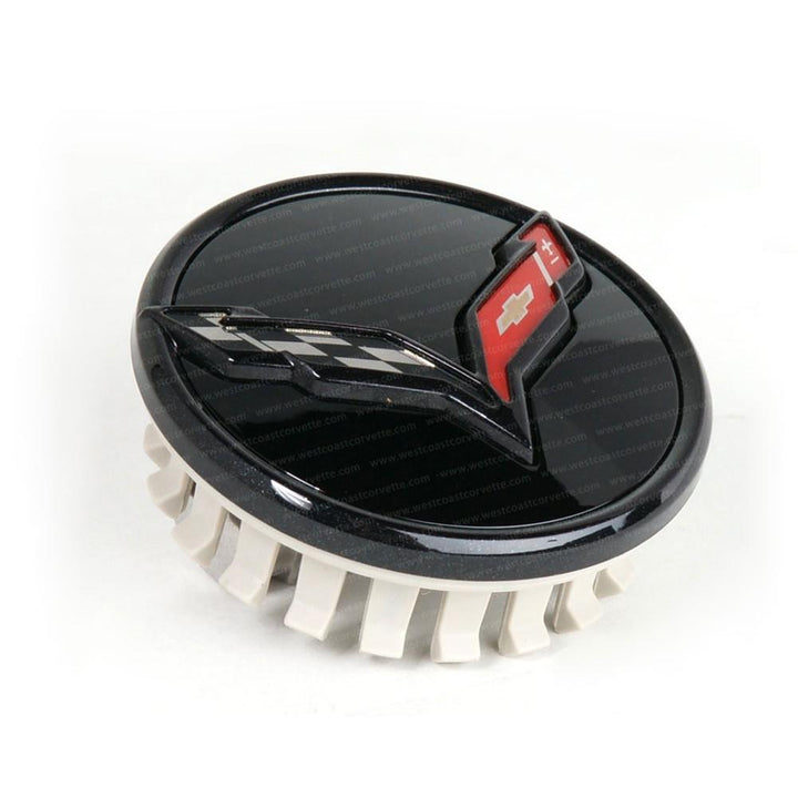 C7 Corvette Stingray - GM Center Cap w/Crossed Flags Logo - Carbon Flash Black,Wheel & Tire Parts